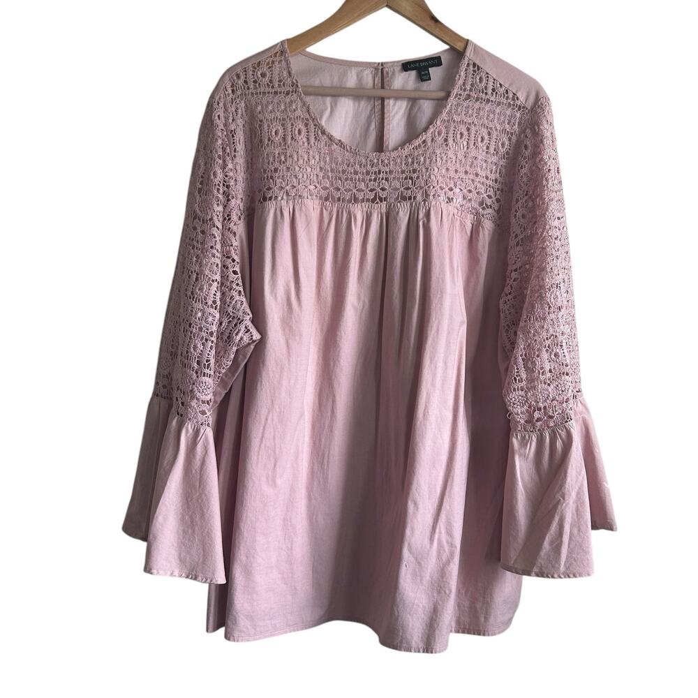 Lane Bryant Women Tunic Top 26/26 Crochet Boho‎ Cottagecore Romantic Whimsical